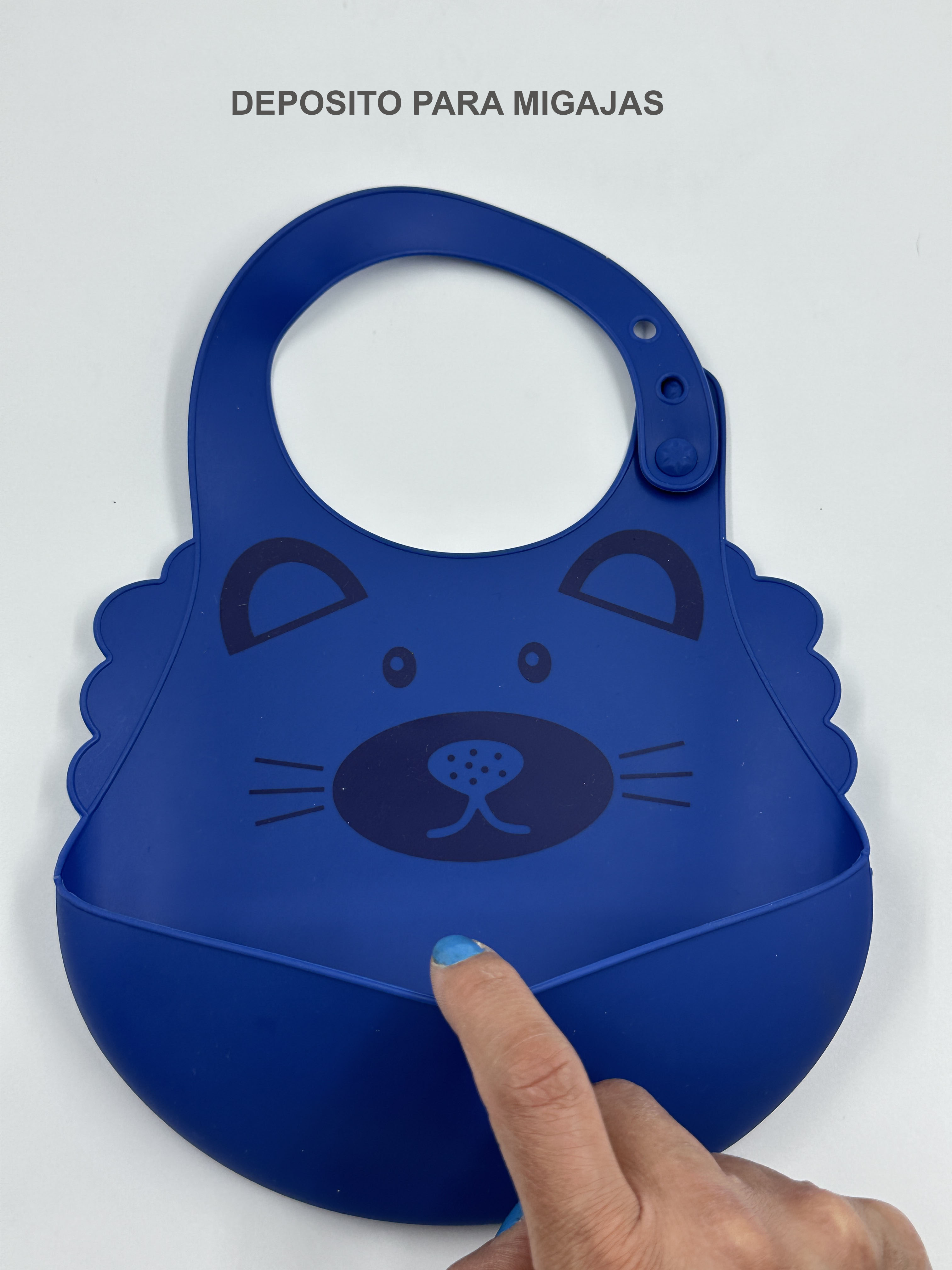 3 Baberos para Bebé con Contenedor de Migajas, Libre de BPA, Diseño de Osito.