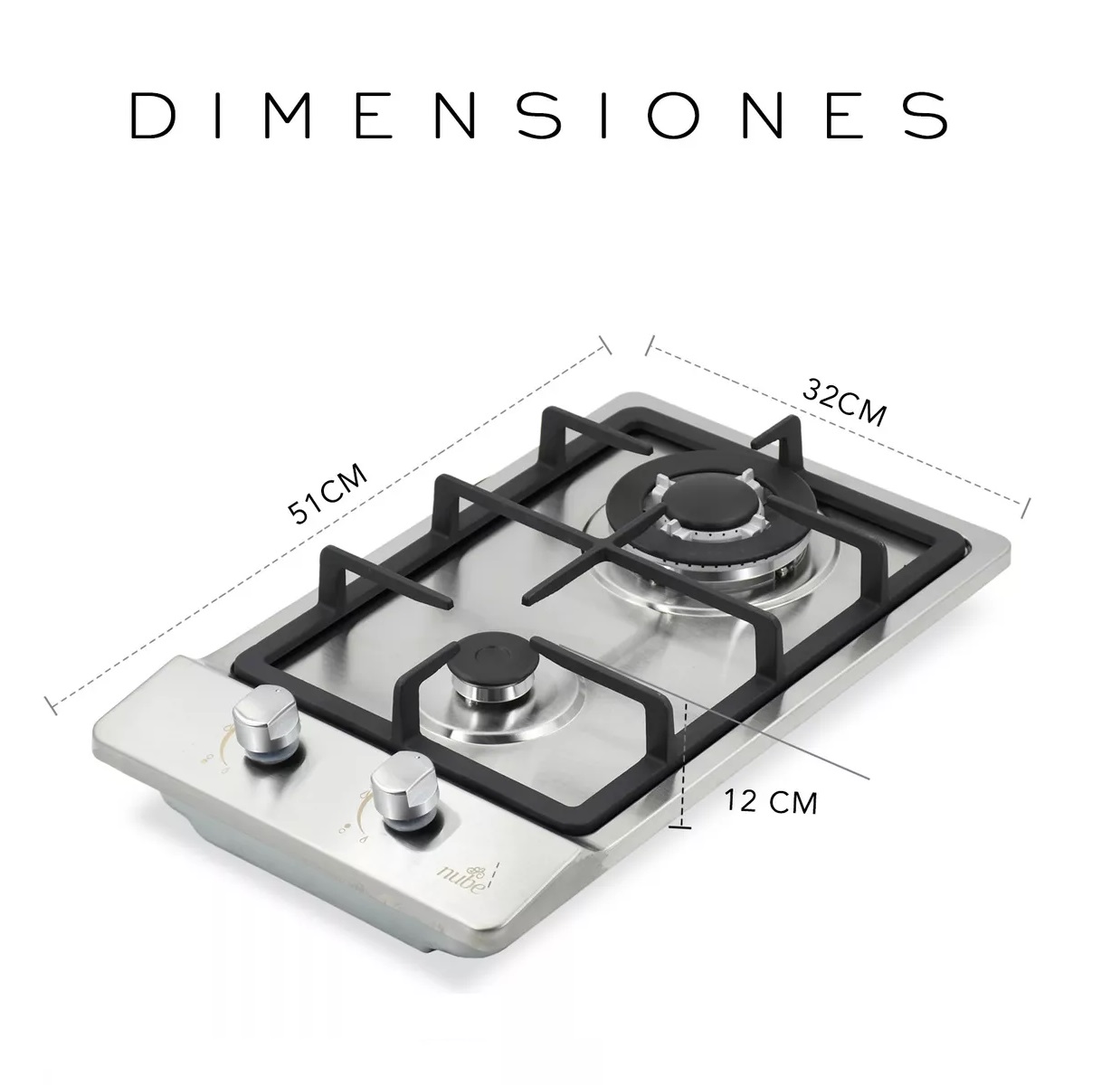 Parrilla empotrable 2 quemadores Gas Envio Gratis.
