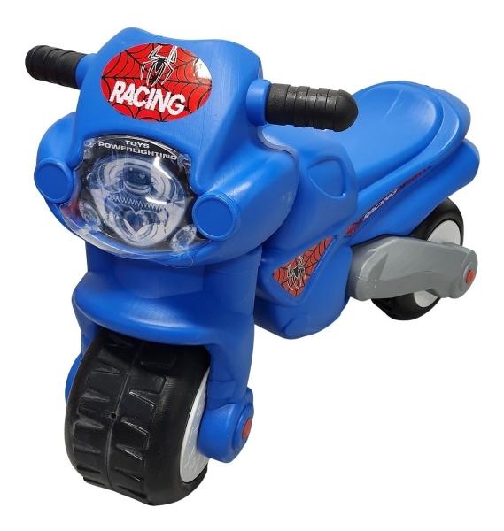 Moto Montable Para Niños Tick Tack Alta Resistencia Sonido Azul