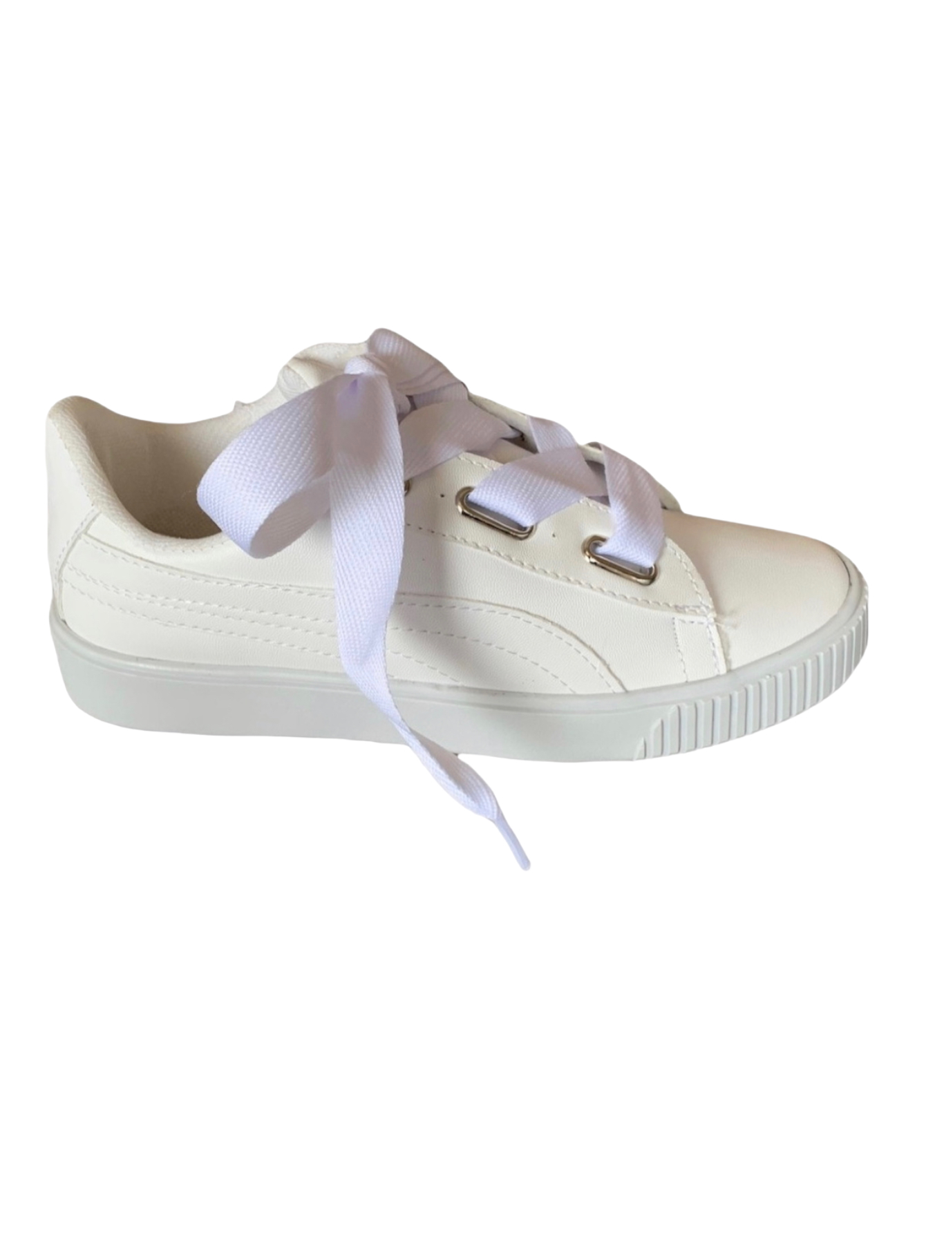 Tenis De Moda Para Dama Blancos Con Agujeta Gruesa.
