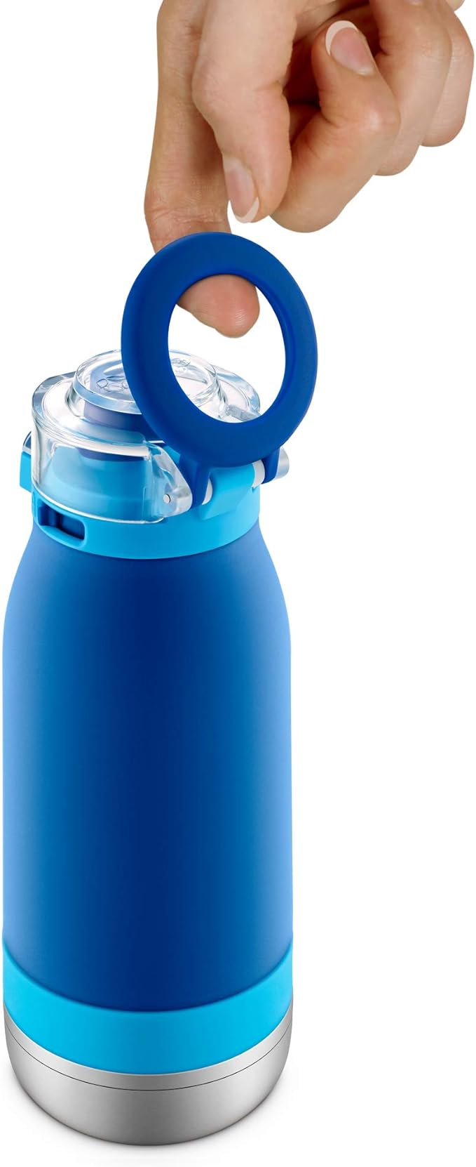 Ello Emma - Botella de Agua de Acero Inoxidable con Aislamiento al vacío para niños con popote Antimicrobiano.