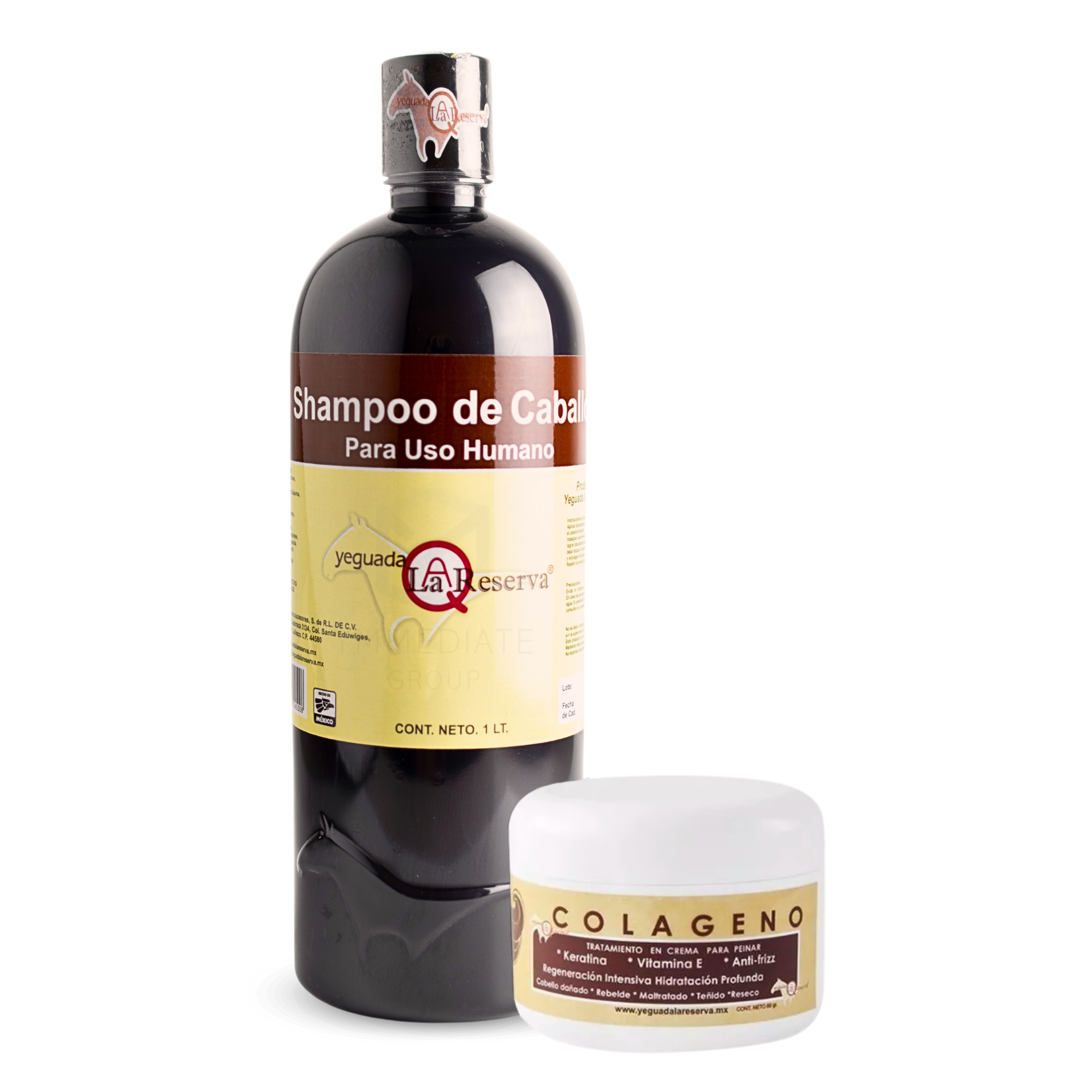 Shampoo Yeguada la Reserva 1L, y Colágeno grande Yeguada 250gr