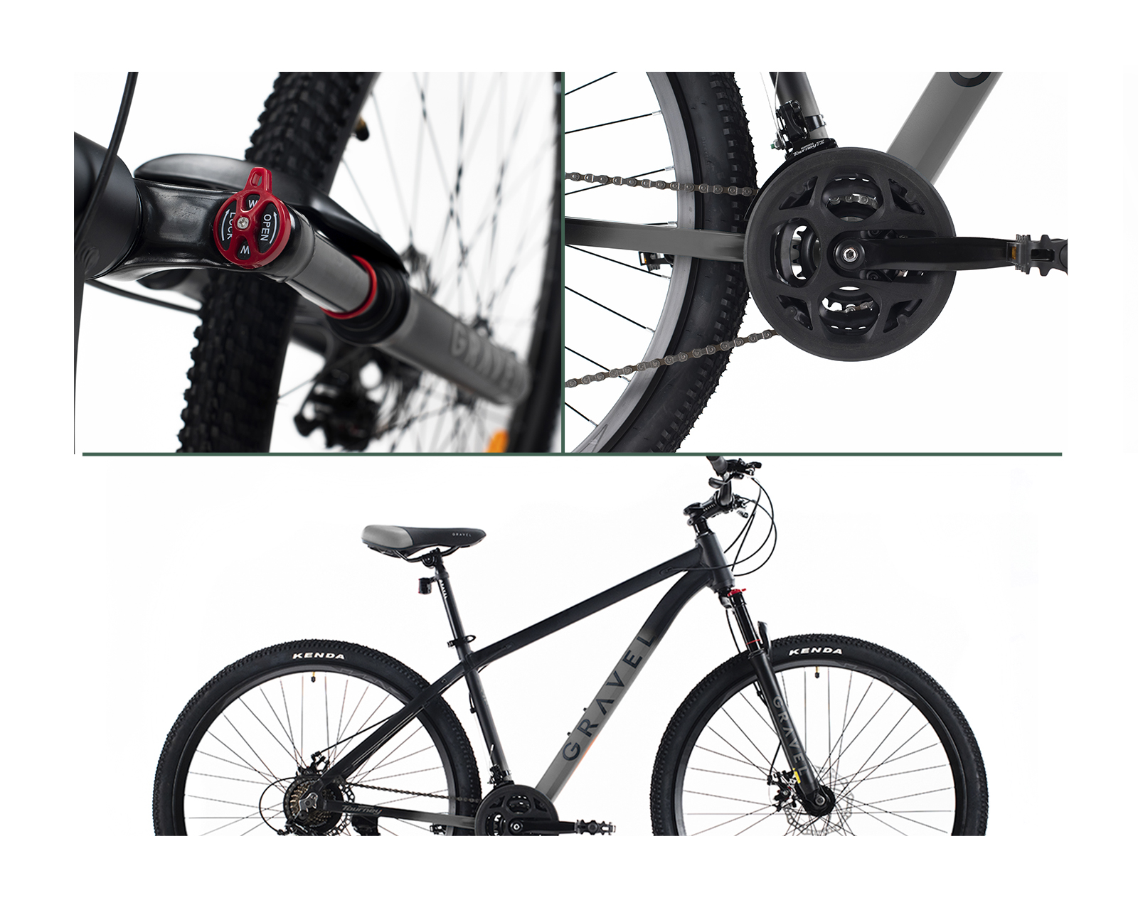 BICICLETA MTB EVEREST R29 M GRIS.
