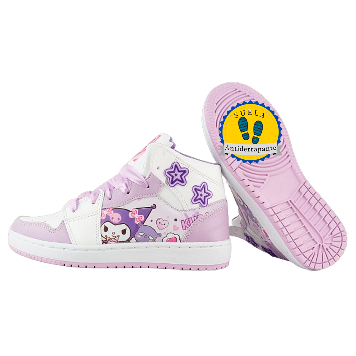 Tenis Niña Kuromi My Melody Moda Deportivo Cosidos 416-n-lbk
