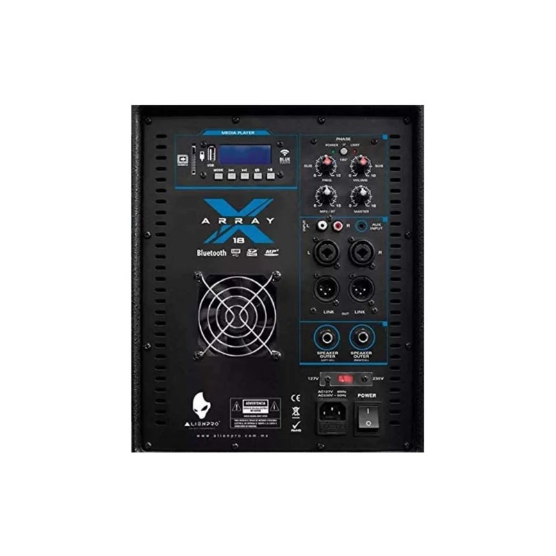 Sistema de Audio Alien Pro X Array 18 Subwoofer 18” con Bluetooth.