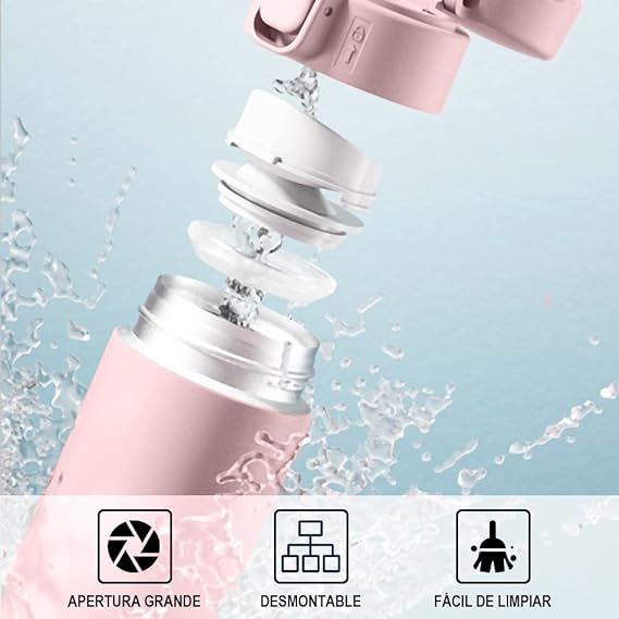 A EASYTAO Termos para Cafe, Botella de Agua, Mantiene Frío y Caliente 6 Horas, Termo Taze de Acero Inoxidable, Vaso Termico para Adultos y Niño, Hombres y Mujeres(450ml Rosa).