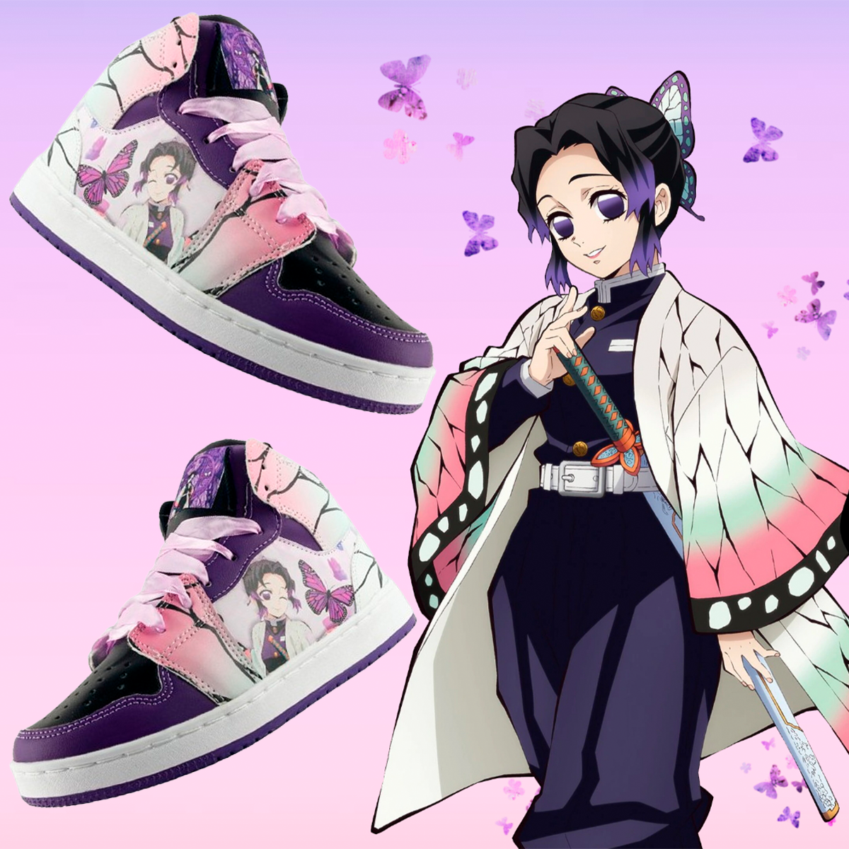 Tenis Shinobu Kocho Demon Slayer Deportivo Cosidos 416-a-ms.