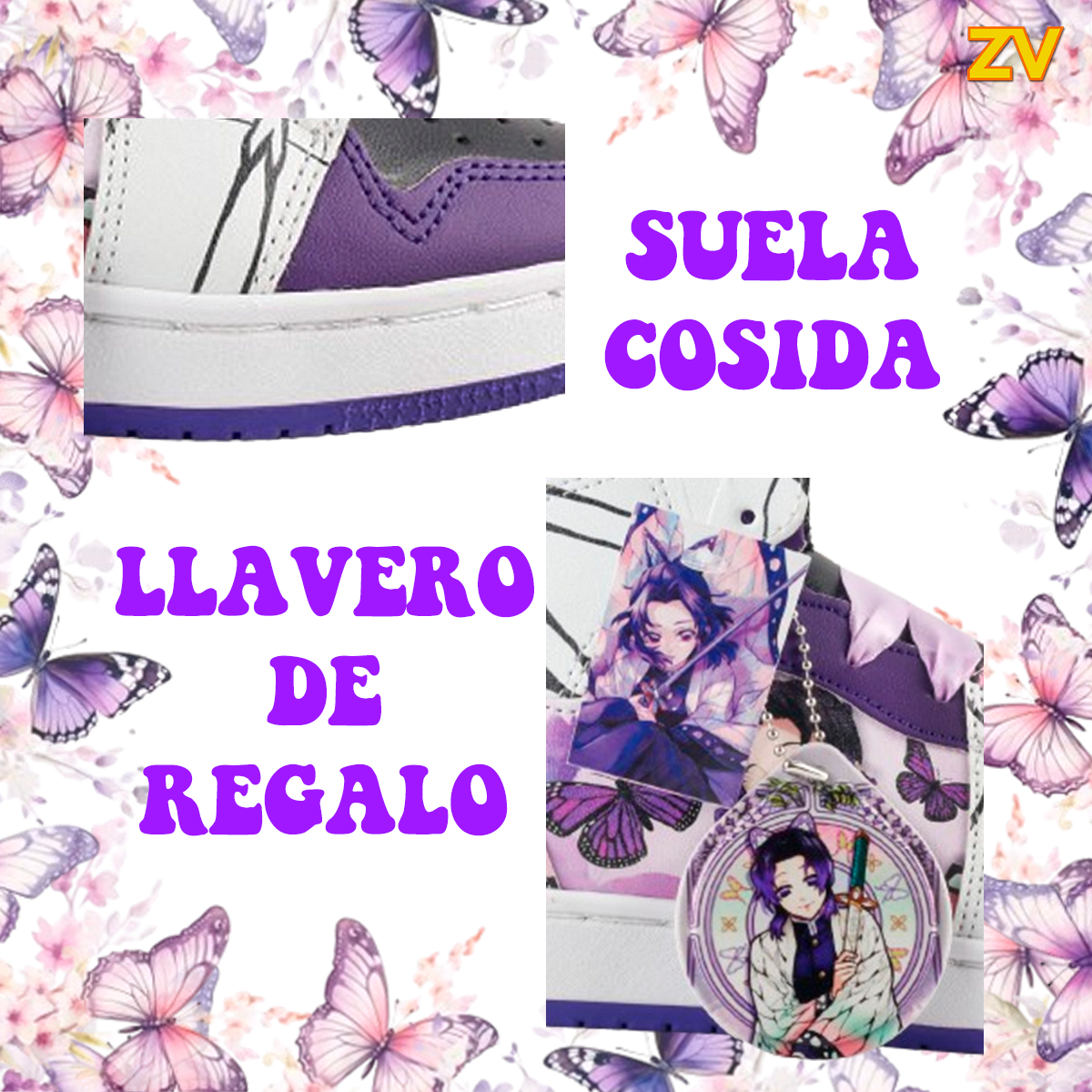Tenis Shinobu Kocho Demon Slayer Deportivo Cosidos 416-a-ms.