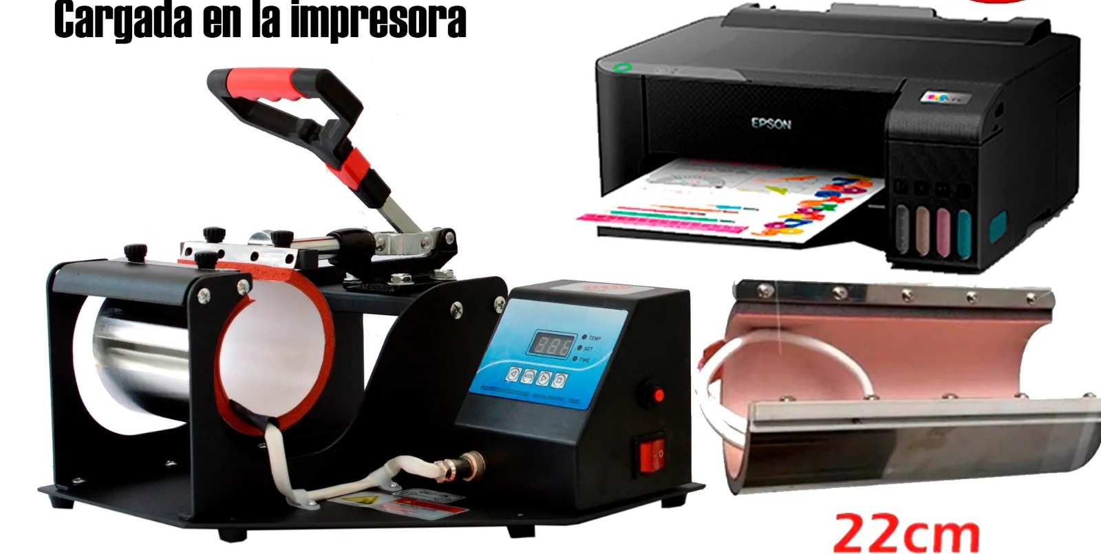 Plancha Para Sublimar 2 En 1 Tlp + Impresora L1250.