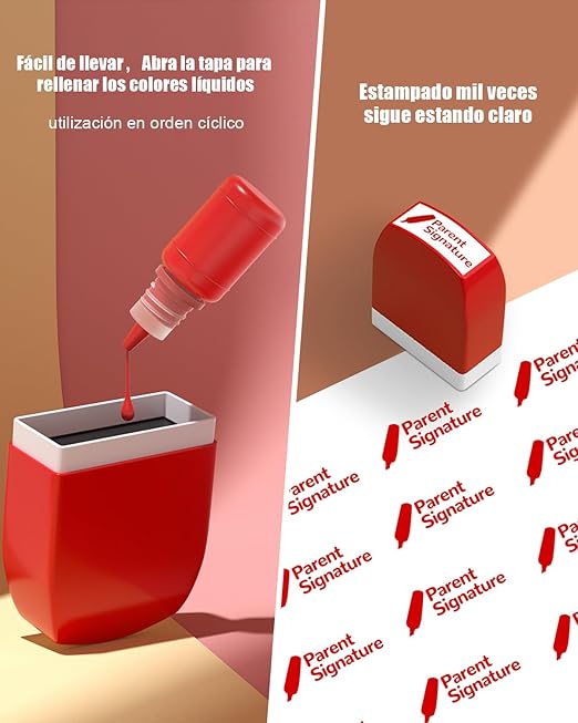  Juego de 8 sellos para maestros，Sello de Oficina Ideal para Calificar Suministros en el Aula, 