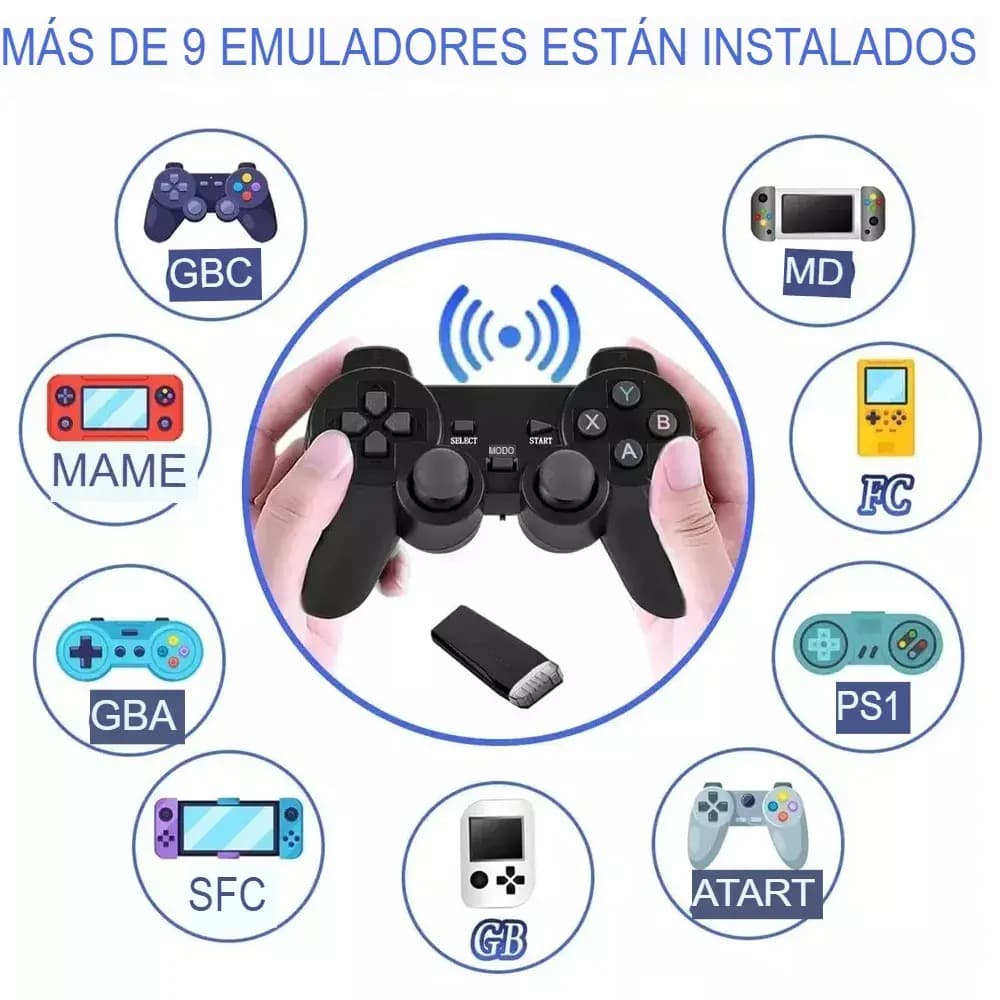 Consola De Video Juegos Retro 4k Con Controles Inalambricos