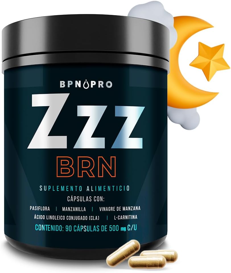 Quemador de Grasa Nocturno ZZZ BRN Carnitina CLA GABA Magnesio..