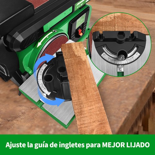 650w Lijadora De Madera Y Metal Banda y Disco 4x36 Shawty verde.