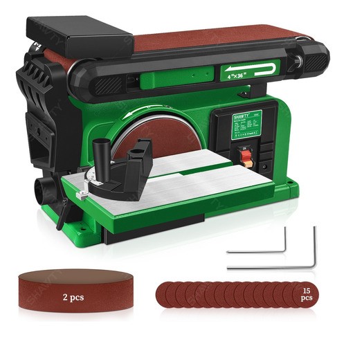 650w Lijadora De Madera Y Metal Banda y Disco 4x36 Shawty verde.