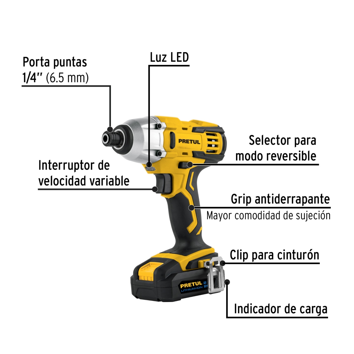 Combo Truper Rotomartillo + Destornillador Impacto Inal. 20V, Pretul ENDY10.