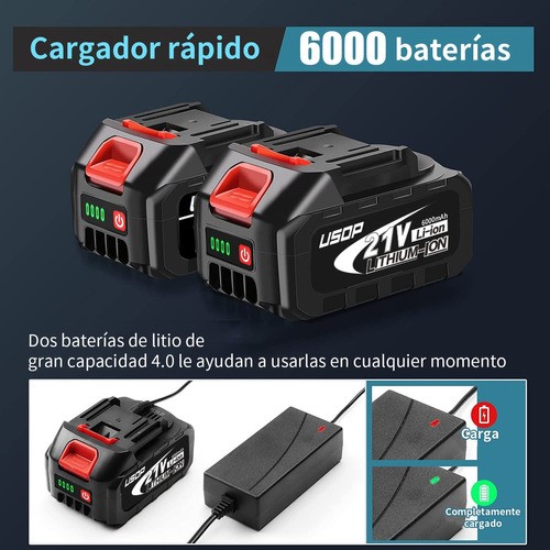 Llave De Impacto 2 Batería 1/2 Inalámbrica Eléctrica 800n.m.
