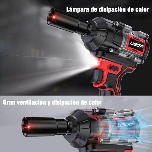 Llave De Impacto 2 Batería 1/2 Inalámbrica Eléctrica 800n.m.