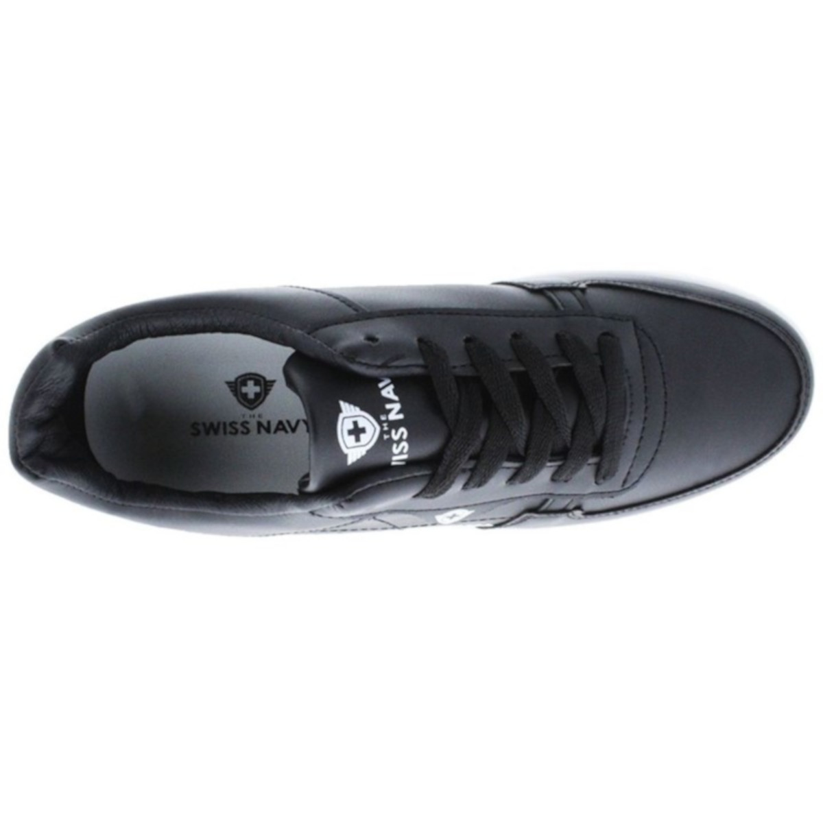 Tenis Swiss Navy Casual para Hombre - Negro c/suela blanca