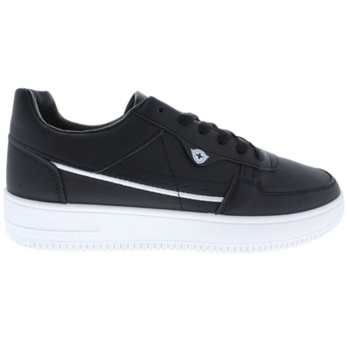 Tenis Swiss Navy Casual para Hombre - Negro c/suela blanca