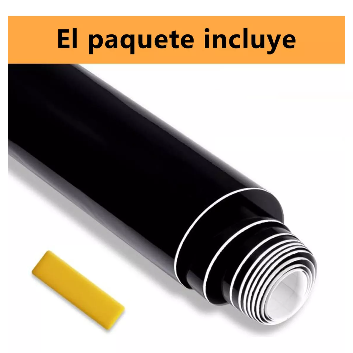 Vinil Fibra Carbono Automotriz Impermeable Pegatina 30cm×4m Negro Brillante.