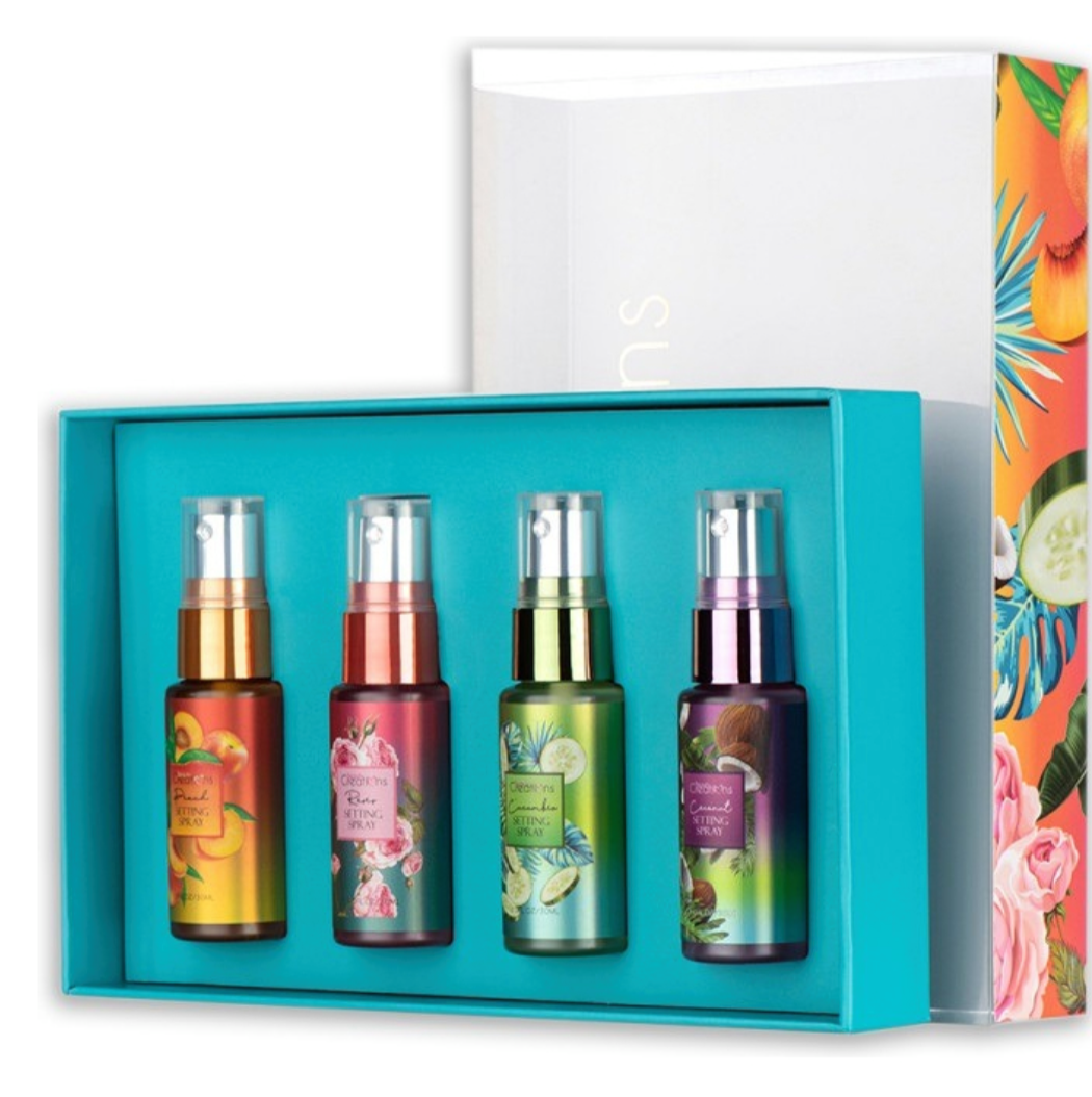 Colección Fijadores Spray Mini Beauty Creations 4 Piezas 30 ml.