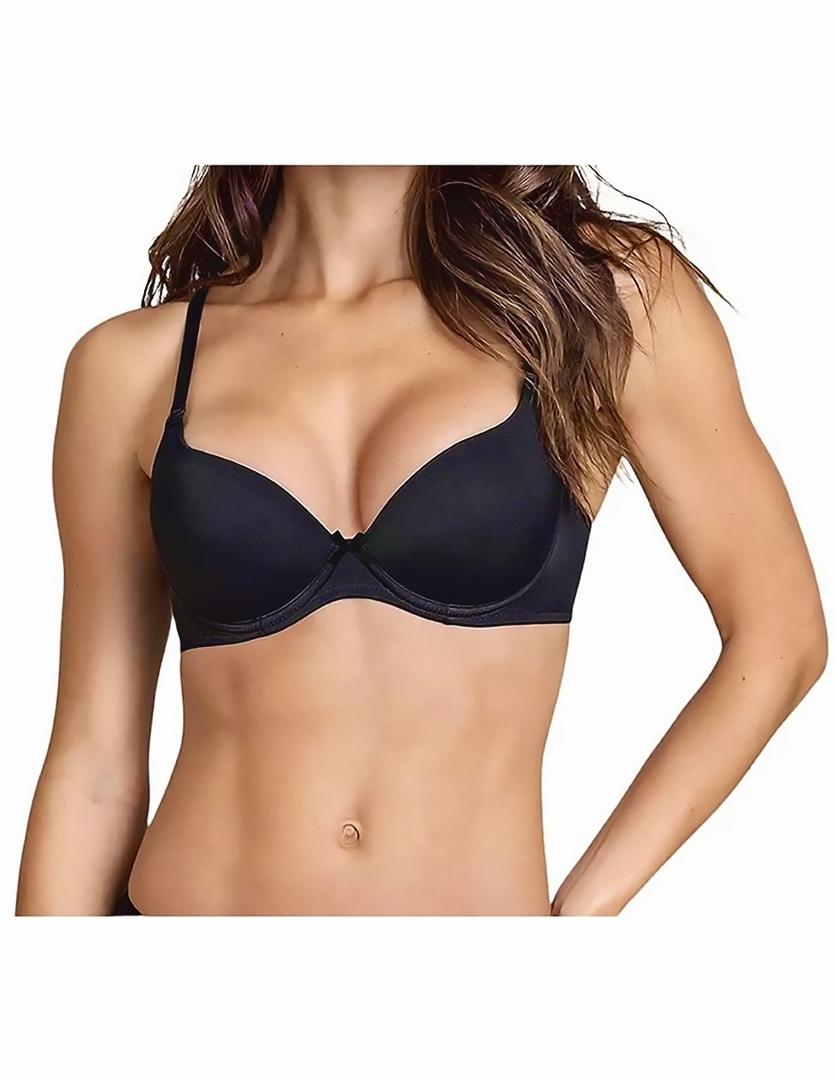  Paquete De 3 Brasieres Doble Push Up Tatys Fashion Con 3 Diferentes Colores Aumenta Hasta 2 Tallas.