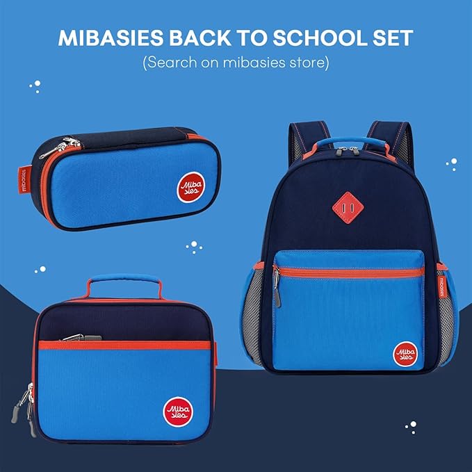 mibasies - Fiambrera para niños pequeños con aislamiento (Dark Bule).
