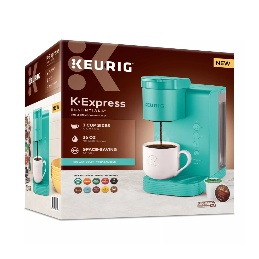 Cafetera de Cápsulas Keurig K-Express Essentials, Compacta y Moderna para Hogar u Oficina.