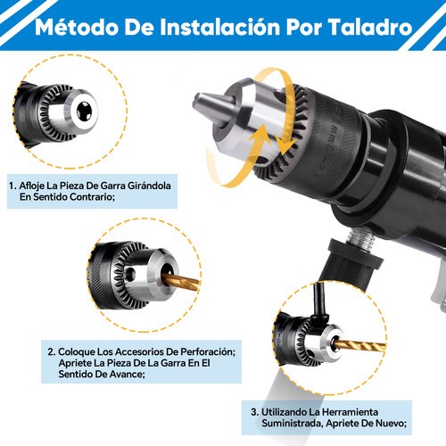 Taladro Atornillador Neumático 1/2 Desatornillardor Taladro Neumático de Aire Bowoshen plata.