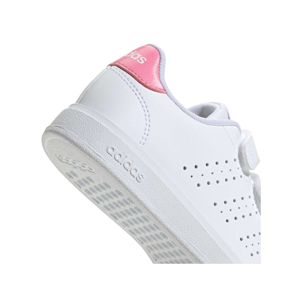 Tenis Adidas Advantage Base CF Blanco-Niñas