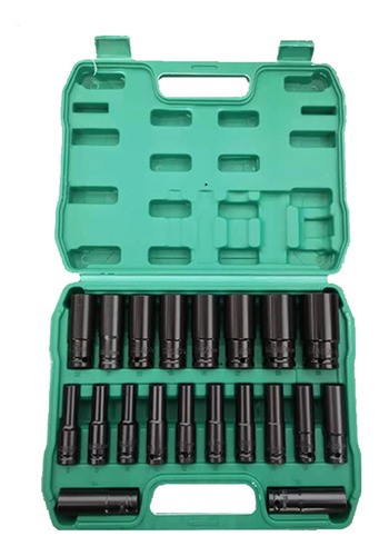 Conjunto Combinado De Manguito De Llave Eléctrica, 20 Piezas verde azul.