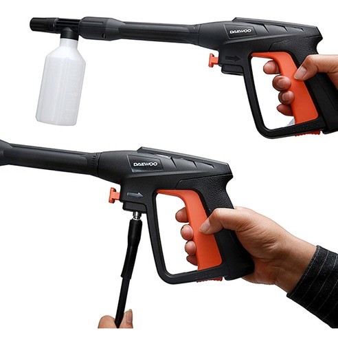 Hidrolavadora Alta Presión Daewoo Accesorios 1400w 1520 Psi naranja negro.