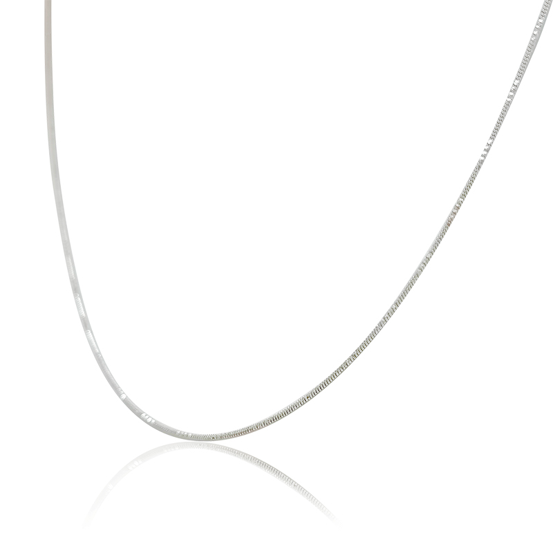 Cadena De Plata.925 #28 Tipo Panza De Víbora De 50cm..