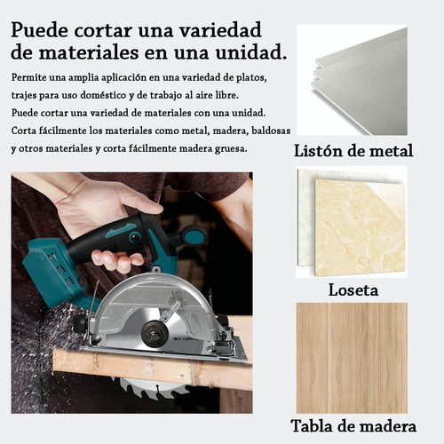 Sierras Circulares De Madera Aluminio 2batería+gafas+guantes.