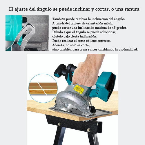 Sierras Circulares De Madera Aluminio 2batería+gafas+guantes.