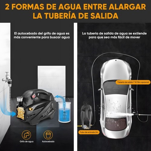 Hidrolavadora Eléctrica 3000psi De Presión Máxima 110v negro.