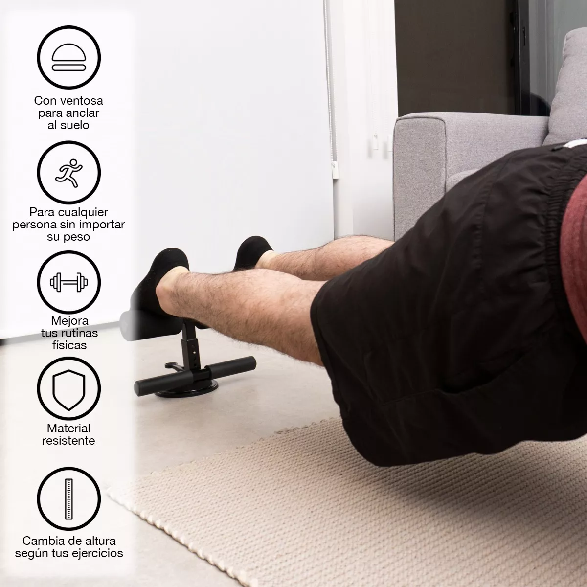 Soporte Para Abdominales Abs Ejercicio Negro.