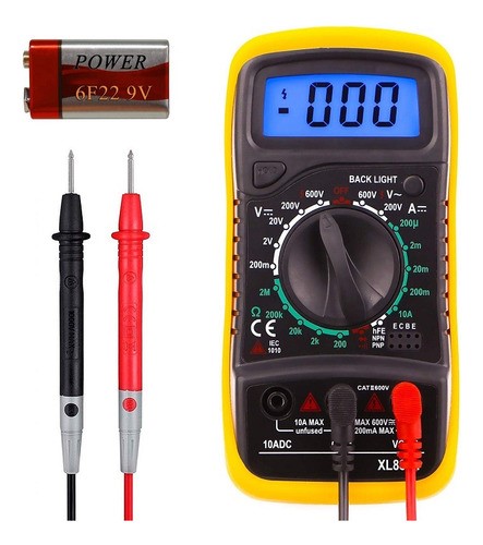 Multimetro Digital Lcd Voltimetro Amperimetro Ac/dc Xl830l.