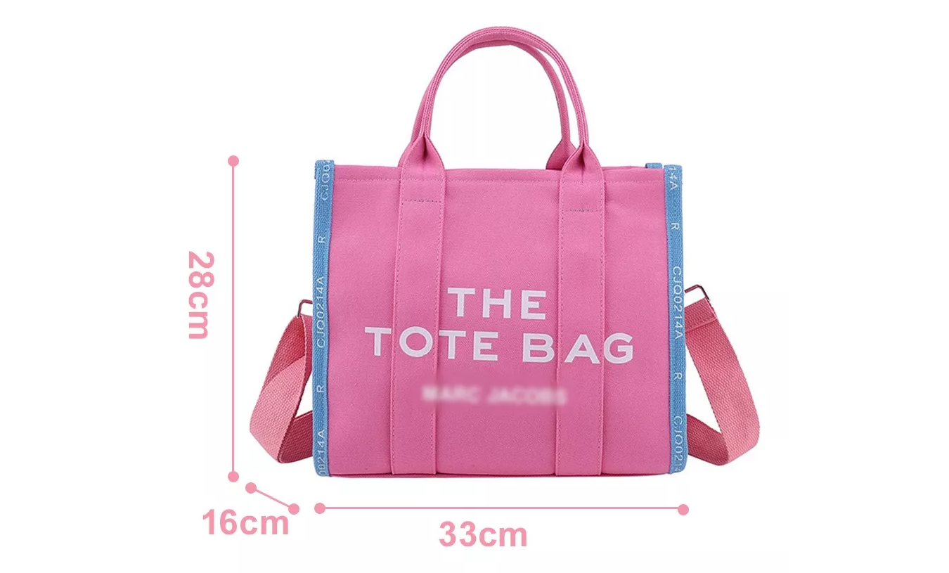 M Thetotebag Marca Bolso Mano Mujer Rosa Lona Compras Cercanía.