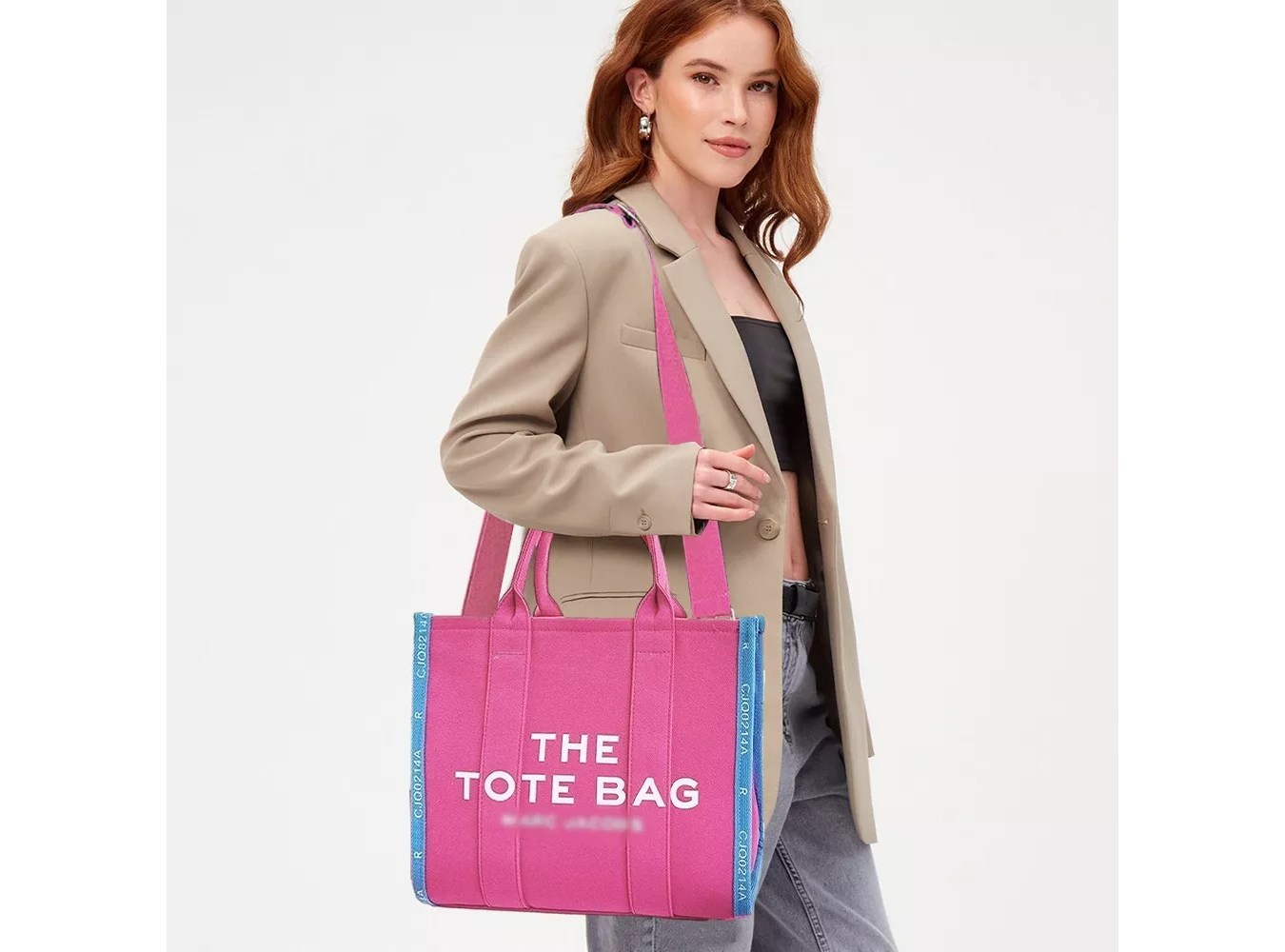 M Thetotebag Marca Bolso Mano Mujer Rosa Lona Compras Cercanía.