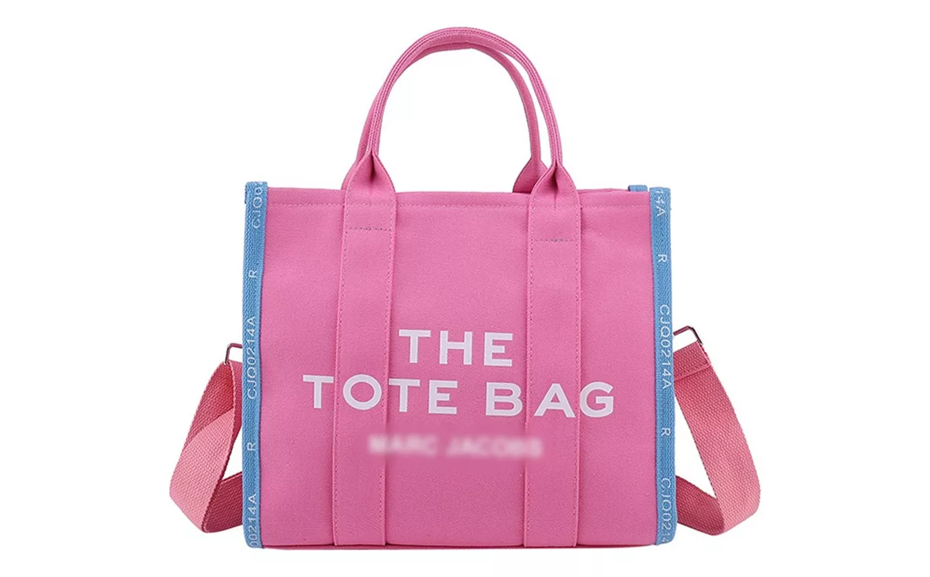 M Thetotebag Marca Bolso Mano Mujer Rosa Lona Compras Cercanía.