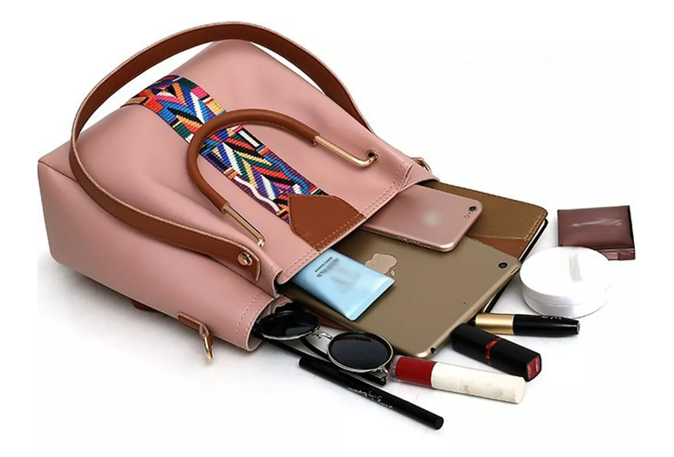 M Set 4 Bolsas Mujer Moda Cartera Crossbody Tote Hobo Hombro.