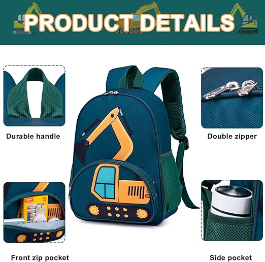 A LOIDOU - Mochila preescolar para niños y niñas, mochilas escolares para niños y niñas, juego de bolsas de libros de jardín de infantes con fiambrera.