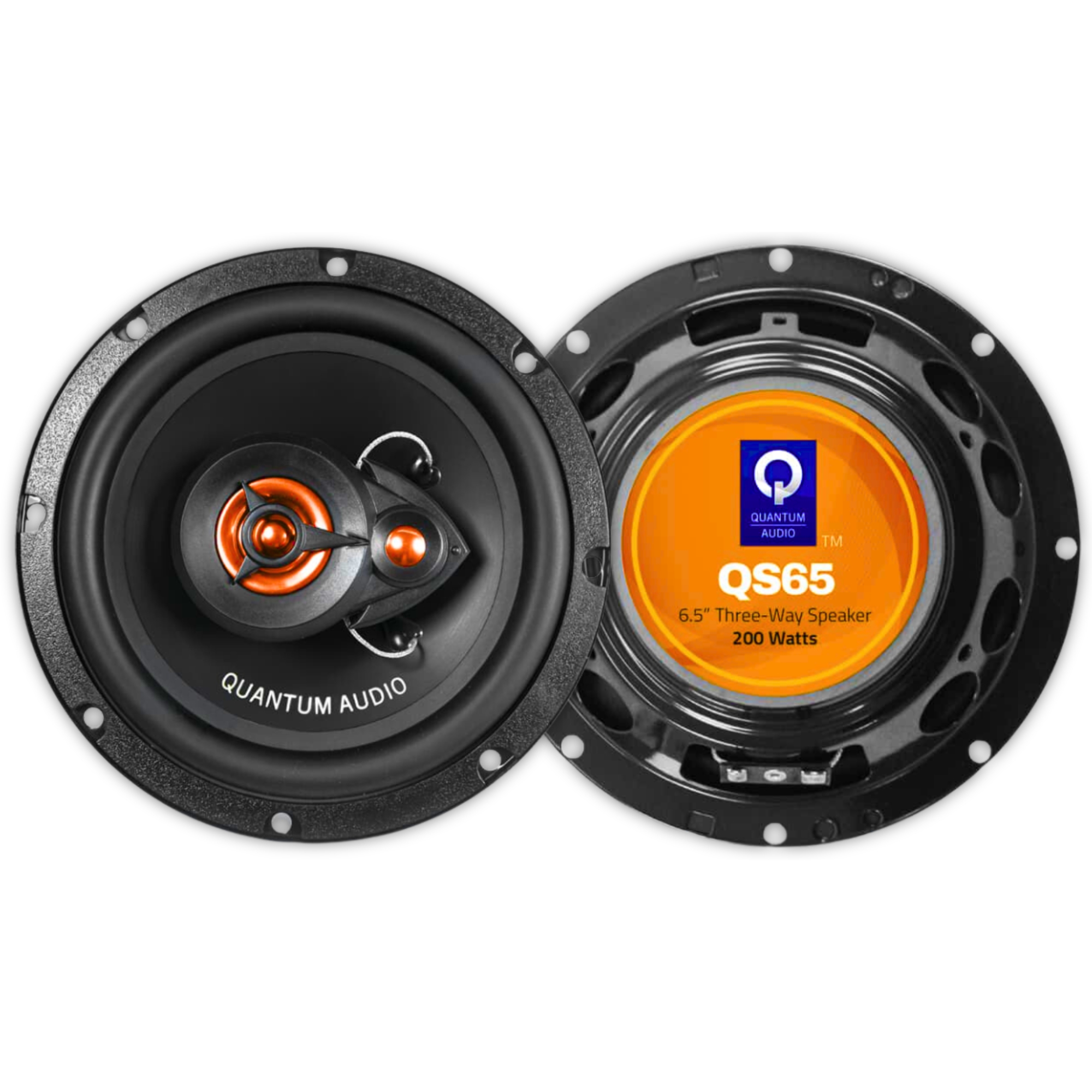 Set de Bocinas Medios Rangos Quantum QS65 200 Watts Max 6.5 Pulgadas 4 Ohms 3 Vías 55 Watts RMS .