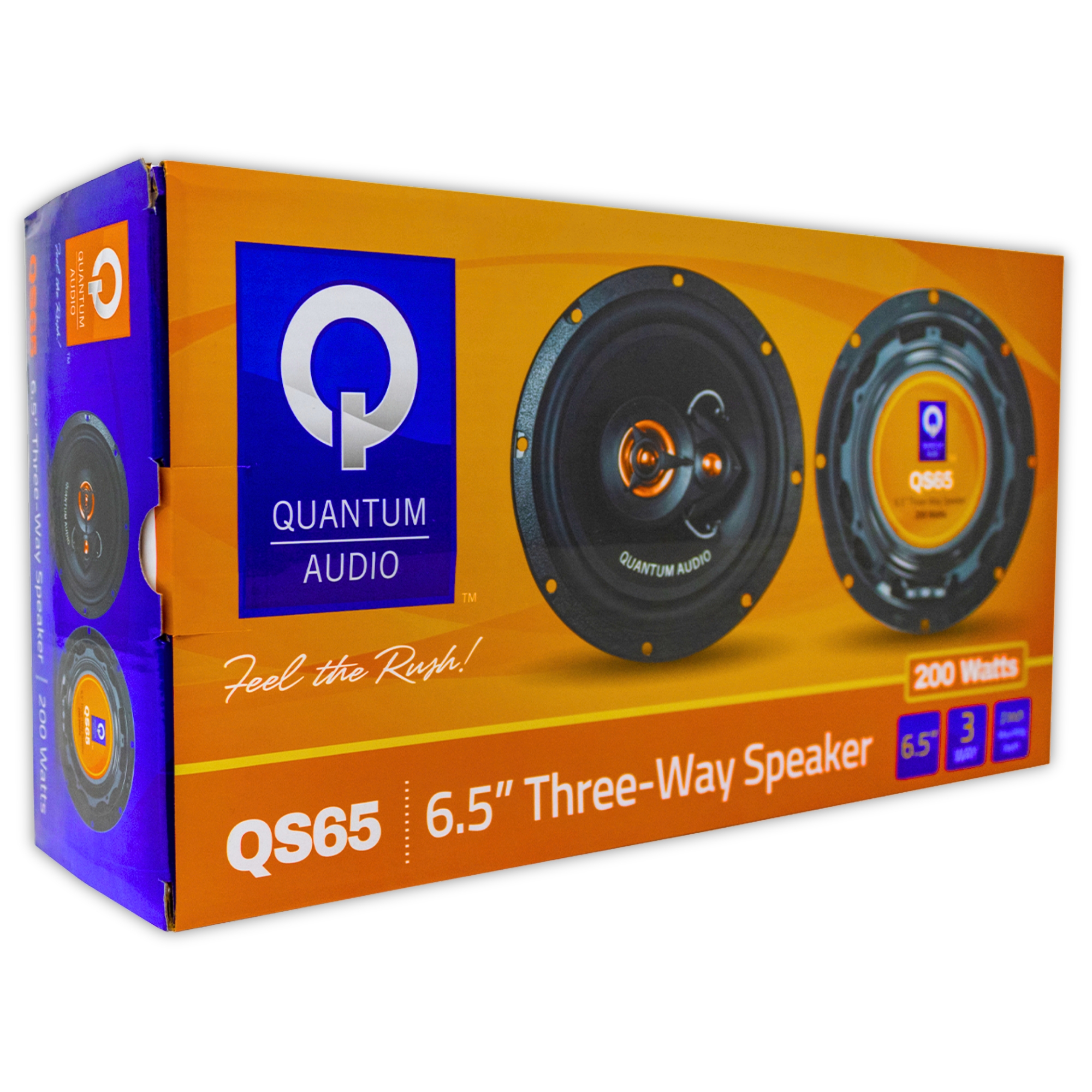 Set de Bocinas Medios Rangos Quantum QS65 200 Watts Max 6.5 Pulgadas 4 Ohms 3 Vías 55 Watts RMS .