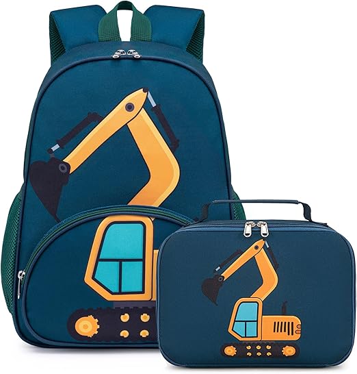 A LOIDOU - Mochila preescolar para niños y niñas, mochilas escolares para niños y niñas, juego de bolsas de libros de jardín de infantes con fiambrera.