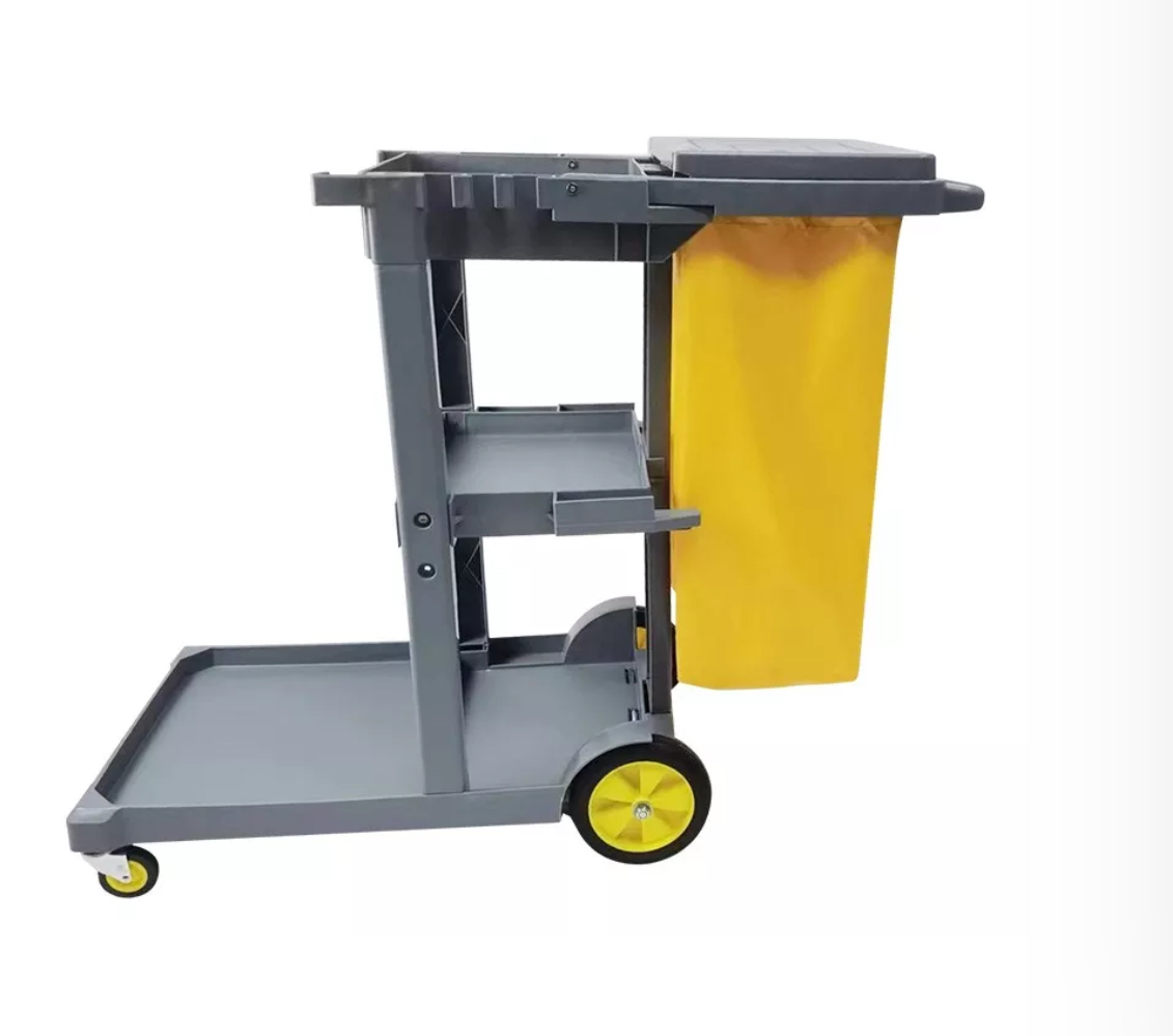 Carrito Limpieza Bolsa Aseo Conserje Gris.