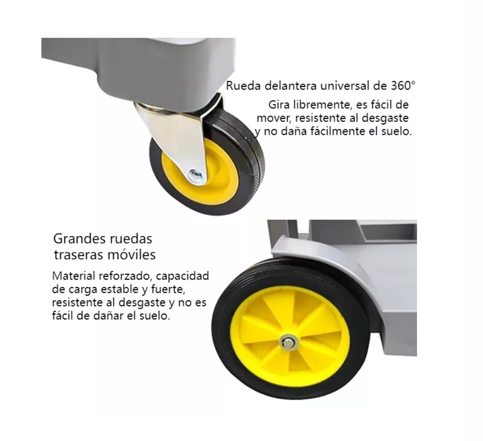 Carrito Limpieza Bolsa Aseo Conserje Gris.