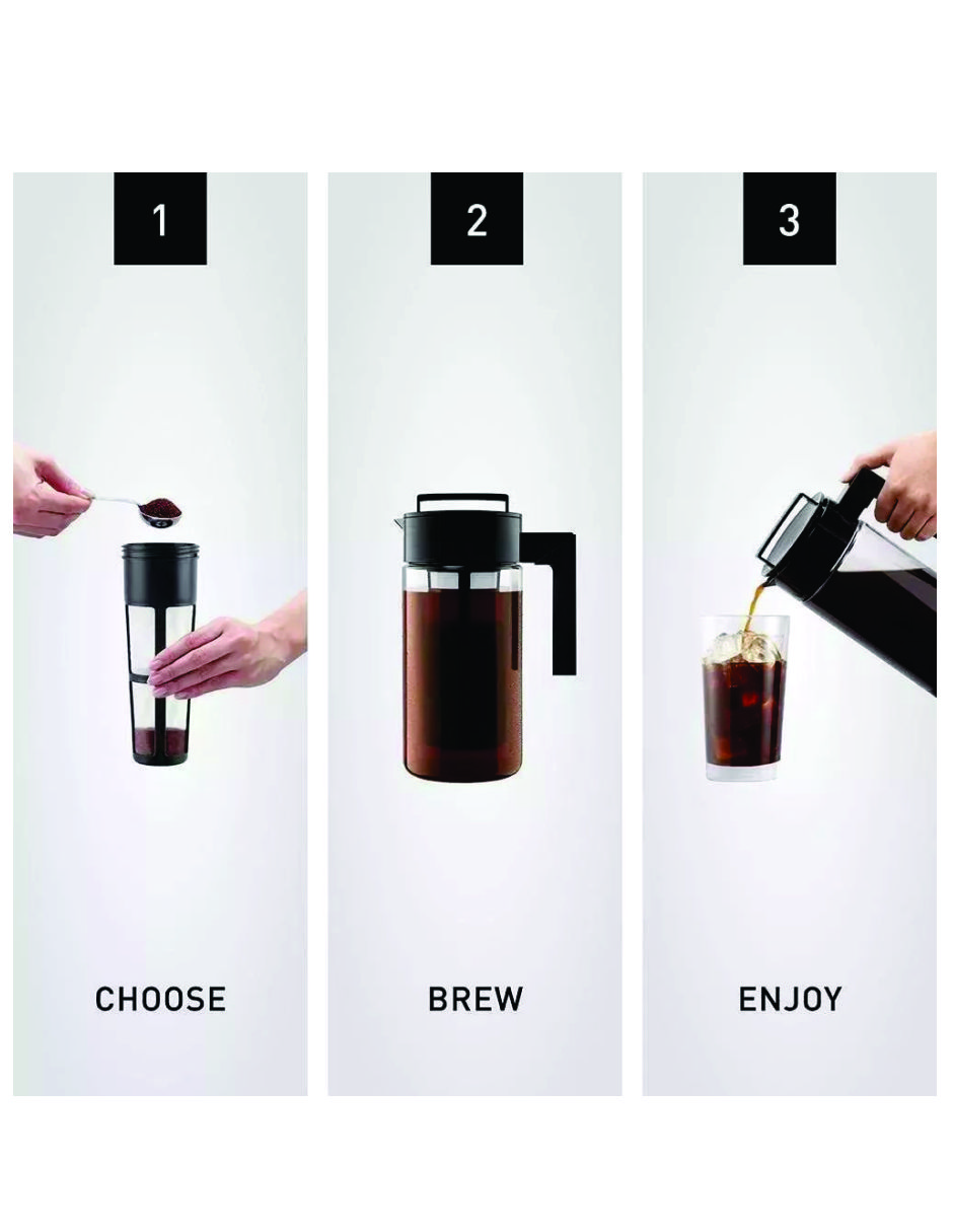 Cafetera Cold Brew Jarra Infusor Café 900ml Libre De Bpa.