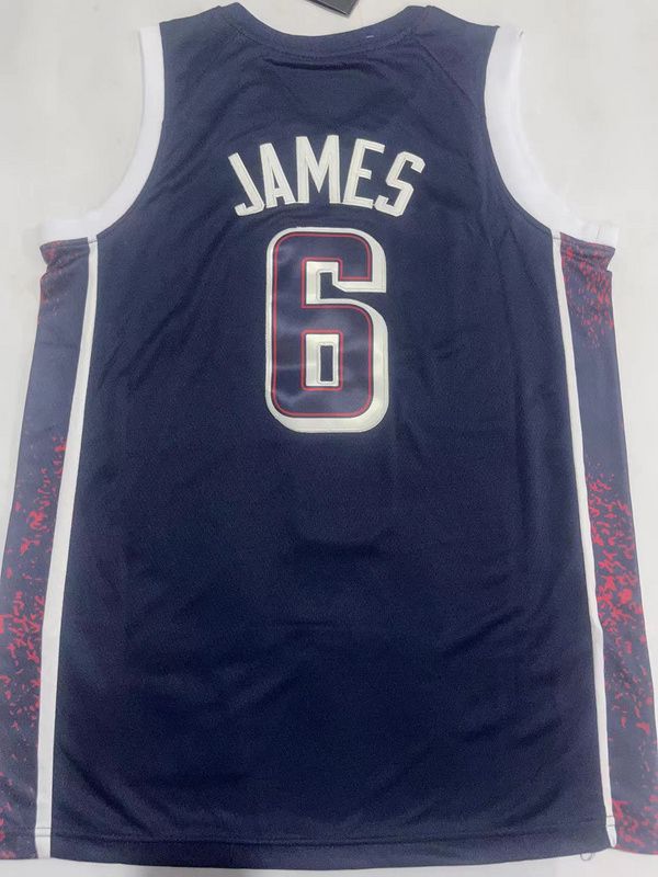 Nuevo! Jersey Dream Team USA Juegos Olimpicos Olimpiadas Paris 2024 Lebron James 6 Azul Talla L.